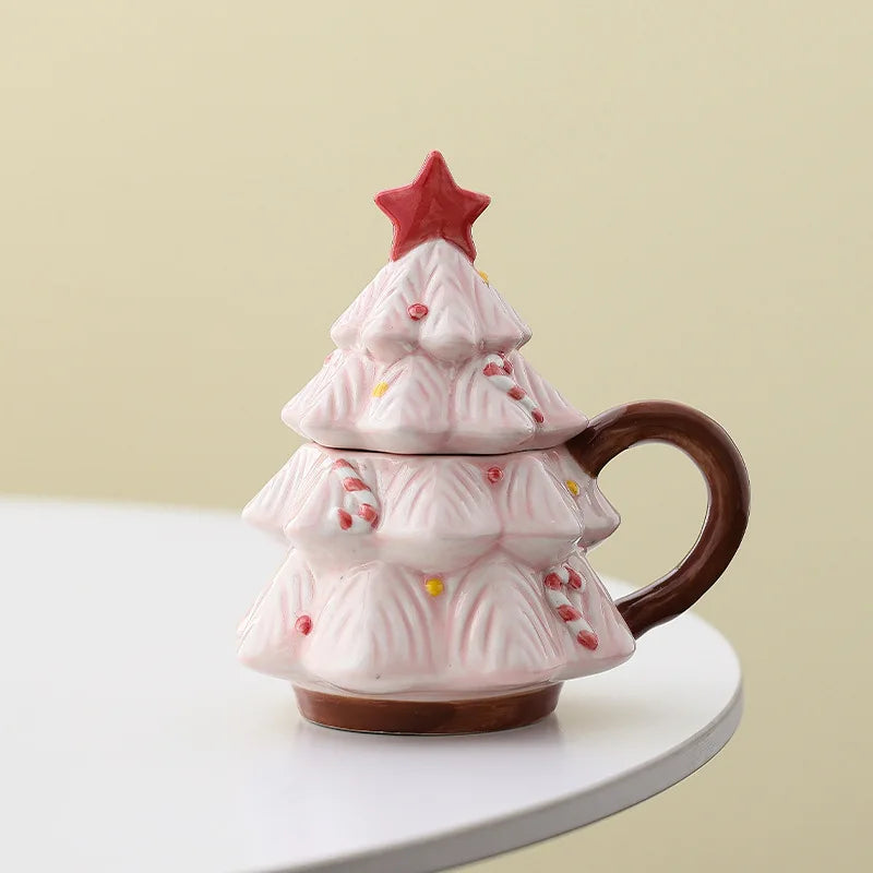 Ceramic Christmas Tree Mug Cup Creative Gift For Kids Creative Cup Gift For Girls Valentine'S Day Present