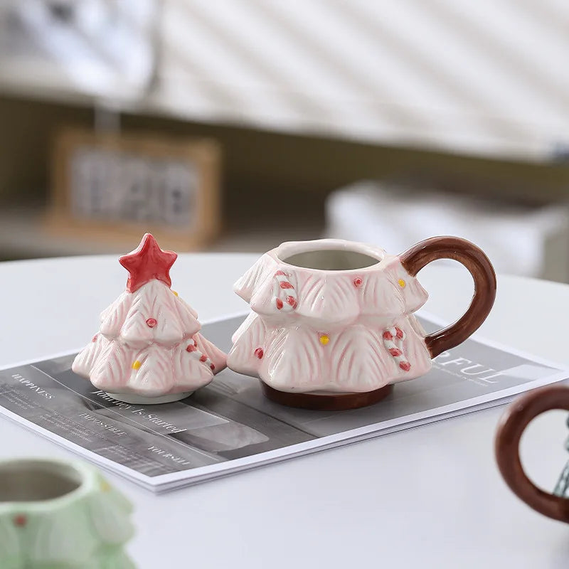 Ceramic Christmas Tree Mug Cup Creative Gift For Kids Creative Cup Gift For Girls Valentine'S Day Present