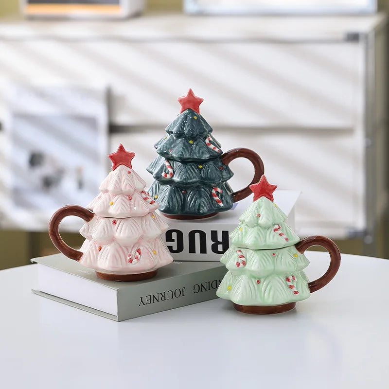 Ceramic Christmas Tree Mug Cup Creative Gift For Kids Creative Cup Gift For Girls Valentine'S Day Present
